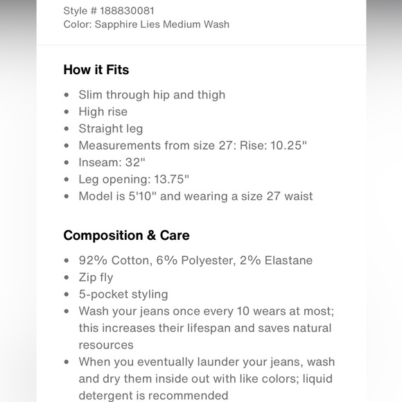 levis 724 high rise slim straight denim jeans - Picture 4 of 12